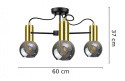 Lampa sufitowa 3xE27 LIV BLACK/GOLD