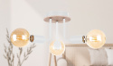 Lampa sufitowa 3xE27 LUNA WOOD WHITE