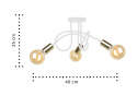 Lampa sufitowa 3xE27 RUMBA WHITE/GOLD