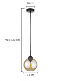 Lampa wisząca 1xE27 AMBRE BLACK