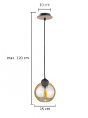 Lampa wisząca 1xE27 AMBRE WOOD