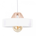 Lampa wisząca 1xE27 BOSSI WOOD NATURAL/WHITE