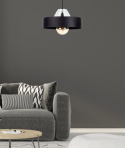 Lampa wisząca 1xE27 BOSSI WOOD WHITE/BLACK