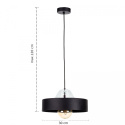 Lampa wisząca 1xE27 BOSSI WOOD WHITE/BLACK