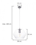 Lampa wisząca 1xE27 EVE SILVER