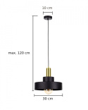 Lampa wisząca 1xE27 GIZA BLACK/GOLD