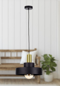 Lampa wisząca 1xE27 GIZA BLACK/GOLD