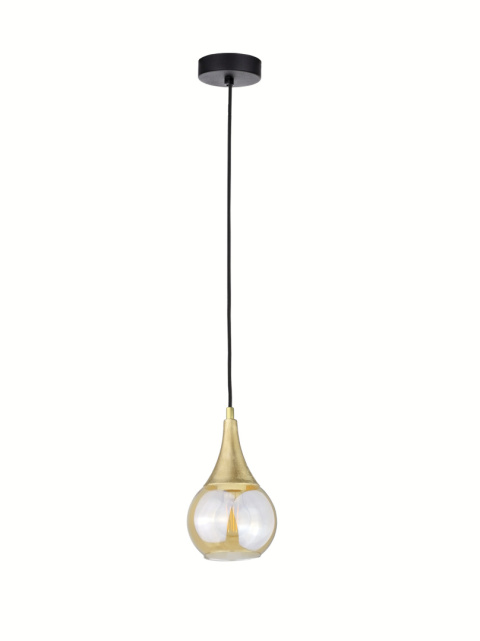 Lampa wisząca 1xE27 LACRIMA HONEY/GOLD