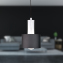 Lampa wisząca 1xE27 LUCE BLACK SILVER