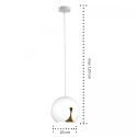 Lampa wisząca 1xE27 MALAGA SMALL WHITE