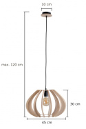 Lampa wisząca 1xE27 NORA NATURAL 642