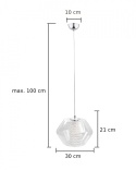 Lampa wisząca 1xE27 RODES CRYSTAL