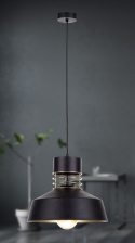 Lampa wisząca 1xE27 TITANIUM GOLD/BLACK