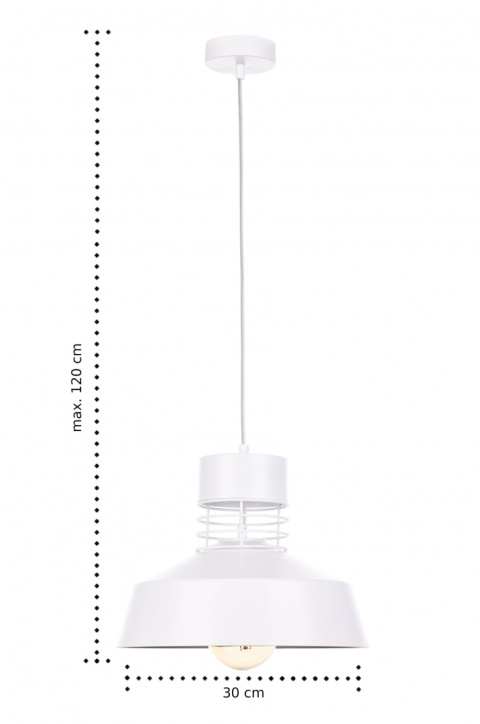 Lampa wisząca 1xE27 TITANIUM WHITE