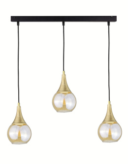 Lampa wisząca 3xE27 LACRIMA HONEY/GOLD