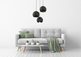 Lampa wisząca 3xE27 MALAGA BLACK 403