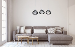 Lampa wisząca 3xE27 NICOLETA GREY 835