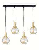 Lampa wisząca 4xE27 LACRIMA HONEY/GOLD