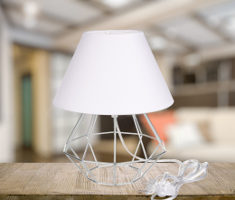 Lampka nocna 1xE27 PATI SILVER/WHITE II