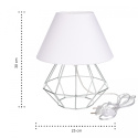 Lampka nocna 1xE27 PATI SILVER/WHITE II