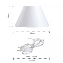 Lampka nocna 1xE27 PATI SILVER/WHITE II