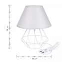 Lampka nocna 1xE27 PATI WHITE/GREY II