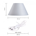 Lampka nocna 1xE27 PATI WHITE/GREY II