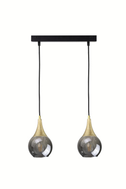 Lampa wisząca 2xE27 LACRIMA SMOKY/GOLD