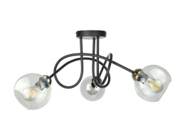 Lampa sufitowa 3xE27 EVIE BLACK/GOLD