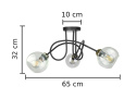 Lampa sufitowa 3xE27 EVIE BLACK/GOLD