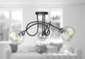 Lampa sufitowa 3xE27 EVIE BLACK/SILVER