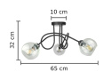 Lampa sufitowa 3xE27 EVIE BLACK/SILVER