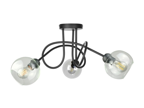 Lampa sufitowa 3xE27 EVIE BLACK