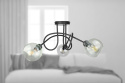 Lampa sufitowa 3xE27 EVIE BLACK