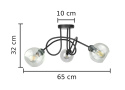 Lampa sufitowa 3xE27 EVIE BLACK