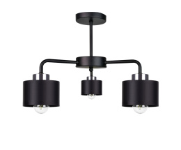 Lampa sufitowa 3xE27 SIMPLY BLACK/SILVER