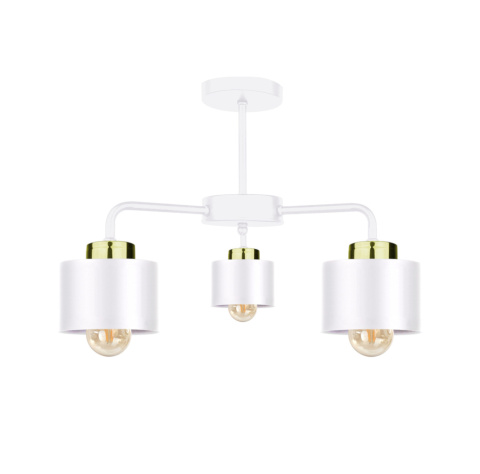 Lampa sufitowa 3xE27 SIMPLY WHITE/GOLD