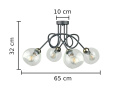 Lampa sufitowa 4xE27 EVIE BLACK/GOLD