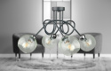 Lampa sufitowa 4xE27 EVIE BLACK/SILVER