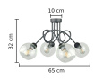 Lampa sufitowa 4xE27 EVIE BLACK