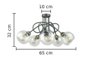 Lampa sufitowa 5xE27 EVIE BLACK/GOLD