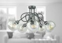 Lampa sufitowa 5xE27 EVIE BLACK/SILVER