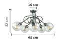 Lampa sufitowa 5xE27 EVIE BLACK/SILVER