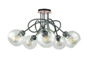 Lampa sufitowa 5xE27 EVIE BLACK/WOOD