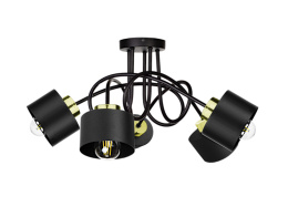 Lampa sufitowa 5xE27 SIMPLY BLACK/GOLD