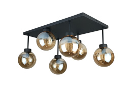 Lampa sufitowa 6xE27 Dea Black/Honey