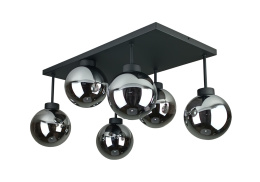 Lampa sufitowa 6xE27 Dea Black/Smoky