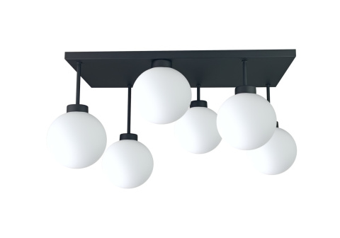 Lampa sufitowa 6xE27 Dea Black/White