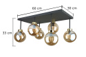 Lampa sufitowa 6xE27 Dea Gold/Honey