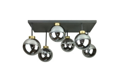 Lampa sufitowa 6xE27 Dea Gold/Smoky